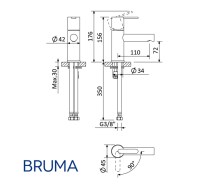 MEDIDAS MONOMANDO LAVABO LUSA BRUMA